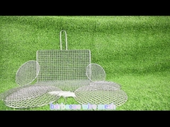 Grelha de malha de arame para churrasco ao ar livre em forma retangular de aço inoxidável 304 316 de qualidade alimentar feita sob medida para