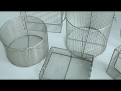 Cestos Bin Varejo 25X25 Base Redonda 2x4 Fabricante Personalizado Cesto de Malha de Arame de Aço Inoxidável 304