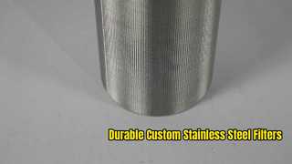 Sintered Stainless Steel Filter Cartridge 304 316L Custom Threaded Metal Filter Element