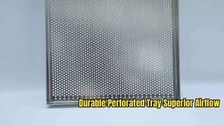 Solid Stainless Steel Perforated Sheet Tray Product Display