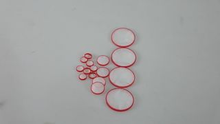 Mini Round Mesh Filter Screen with Red Rubber Edge for Filtration